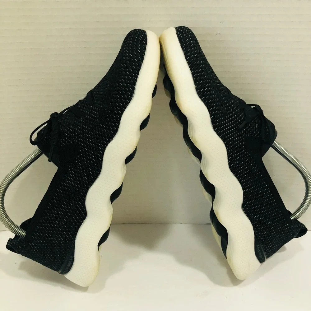 Skechers‎ Womens 9.5 Sneaker Shoes  Massage Fit Lite Black Mesh Lightweight